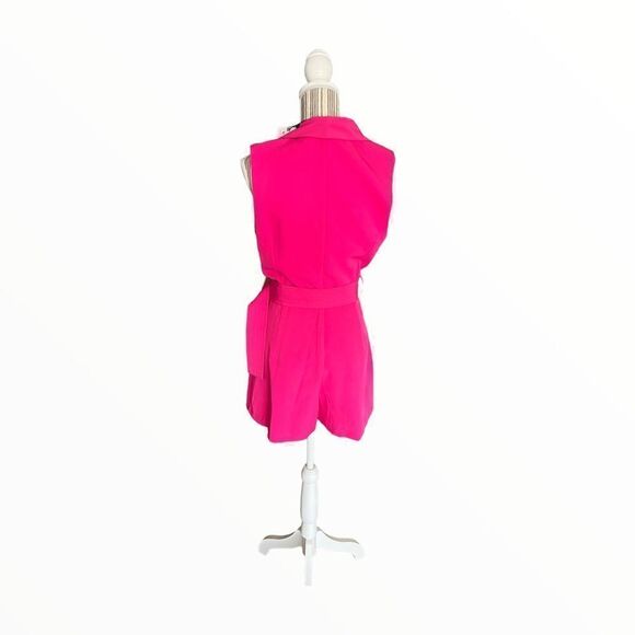 ZARA | Fuchsia | BUCKLE BELT BLAZER JUMPSUIT - Picture 12 of 15